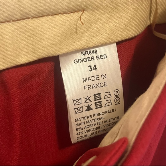 Chloé Red Wide Leg Trousers - Picture 6 of 9